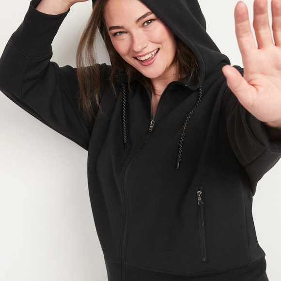 NWT OLD NAVY Dynamic Fleece Zip Hoodie Color: Blackjack - Picture 7 of 10